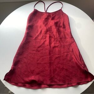 Elegant Red Slip Dress